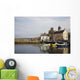 Village Houses And Boats In Harbor Wall Mural