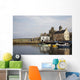Village Houses And Boats In Harbor Wall Mural