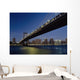 Looking Along Manhattan Bridge At Dusk Wall Mural