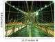 Looking Along Walkway On The Brooklyn Bridge At Night Wall Mural