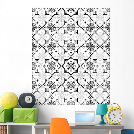 Gray Seamless Wallpaper Wall Decal Design 2
