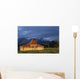 Sunrise On Old Wooden Barn On Farm, Moulton Barn Wall Mural