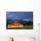 Sunrise On Old Wooden Barn On Farm, Moulton Barn Wall Mural