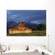 Sunrise On Old Wooden Barn On Farm, Moulton Barn Wall Mural