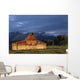 Sunrise On Old Wooden Barn On Farm, Moulton Barn Wall Mural