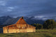 Sunrise On Old Wooden Barn On Farm, Moulton Barn Wall Mural