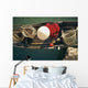 View From Above Of Vietnamese Woman In Conical Hat In A Boat Wall Mural