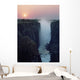Looking Along Victoria Falls At Dusk From Zambia To Zimbabwe Wall Mural