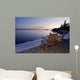 Two Chairs At Water's Edge Looking Out Over Lake Superior Wall Mural