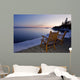 Two Chairs At Water's Edge Looking Out Over Lake Superior Wall Mural