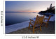 Two Chairs At Water's Edge Looking Out Over Lake Superior Wall Mural