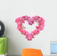 Pink Orchids Heart Wall Decal
