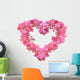 Pink Orchids Heart Wall Decal