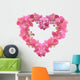 Pink Orchids Heart Wall Decal