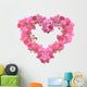 Pink Orchids Heart Wall Decal
