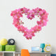 Pink Orchids Heart Wall Decal