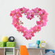 Pink Orchids Heart Wall Decal