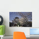 Hiroshima Castle And Cherry Blossoms In Spring Wall Mural