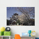 Hiroshima Castle And Cherry Blossoms In Spring Wall Mural