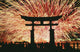 Summer Fireworks At Itsukushima Shrine Wall Mural