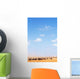 Herd Of Zebras In Dusty Scrubland Wall Mural