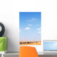 Herd Of Zebras In Dusty Scrubland Wall Mural