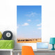 Herd Of Zebras In Dusty Scrubland Wall Mural