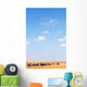Herd Of Zebras In Dusty Scrubland Wall Mural