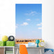 Herd Of Zebras In Dusty Scrubland Wall Mural