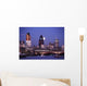 Thames At Dusk To Full Moon Rising Wall Mural
