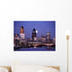 Thames At Dusk To Full Moon Rising Wall Mural