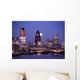 Thames At Dusk To Full Moon Rising Wall Mural