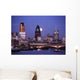 Thames At Dusk To Full Moon Rising Wall Mural