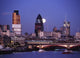 Thames At Dusk To Full Moon Rising Wall Mural