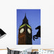 Big Ben At Dusk With Horse Statue In Foreground Wall Mural