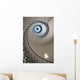 Looking Up At A Spiral Staircase Wall Mural