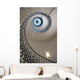 Looking Up At A Spiral Staircase Wall Mural