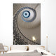 Looking Up At A Spiral Staircase Wall Mural