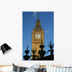 Big Ben And Iron Fence, Close Up Wall Mural