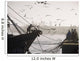 Man Throwing Rope To People On Dockside Of Harbor At Dusk Wall Mural
