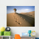 Blue Man Tribe Of Saharan Traders With Camel At Dawn In Dunes Wall Mural