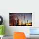 Cardon Cacti At Sunset Wall Mural
