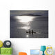 Fishermen Going Past The Island Of Domwe At Dusk Wall Mural