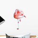 Cropping a flamingo standing on one leg Wall Decal