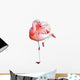 Cropping a flamingo standing on one leg Wall Decal
