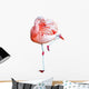 Cropping a flamingo standing on one leg Wall Decal
