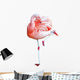 Cropping a flamingo standing on one leg Wall Decal