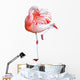 Cropping a flamingo standing on one leg Wall Decal