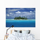 Small Palm Tree Covered Tropical Island Wall Mural