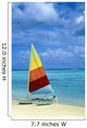 Catamaran On Tropical Beach Wall Mural